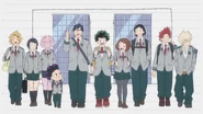 Denki walking with Class 1-A in Season 8's "I" ending.