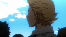 Mirio watching Nezu speak