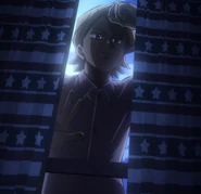 Yuga watching Izuku through the window.