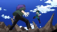 Izuku battling Overhaul in Season 4's "Polaris" opening.
