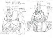 A character sketch drawn by Kohei Horikoshi.