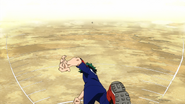 Izuku fails his first attempt at Ball Throw.