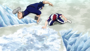 Tenya dodges Shoto's attack