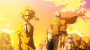 Nezu with All Might, Gran Torino, and Recovery Girl in Season 4's "Polaris" opening.