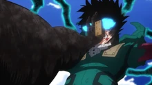 Tomura touches Izuku's face