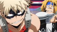 Katsuki and Denki prepare to fight