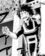 Izuku wins the race.