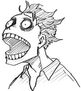 Soramitsu's unmasked face.