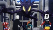 Class 1-B is attacked by Dark Shadow.