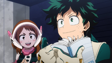 Izuku eager to know how much Hitoshi has improved