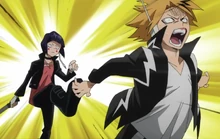 Kyoka forces Denki to take action.