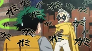 Gran Torino nags Izuku.