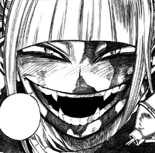 A lunatic's smile.