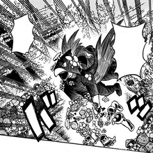 Fumikage Tokoyami flying with Toru Hagakure