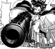 Momo creates a cannon.