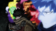 All of the vestiges are backing up Izuku.