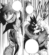 Fumikage refuses to let Dabi harm his mentor.