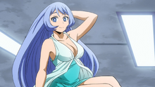 Nejire trying on dresses