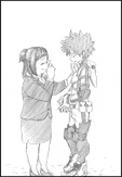 Izuku and his mother.