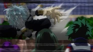 Izuku sees Tomura lunge at Tsuyu.
