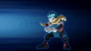 Izuku using Gearshift.