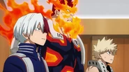 Endeavor, Shoto and Katsuki shocked by the news' report