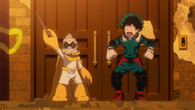 Gran Torino tells Izuku that they are going to fight villains