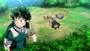 Izuku and Rody manage to elude the police.