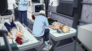 Shoto and Katsuki are rescued.