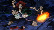 Izuku, Eijiro and Tenya rescue Katsuki