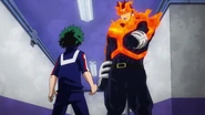 Endeavor talks to Izuku about Shoto.