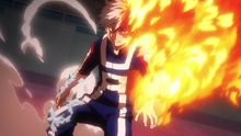 Shoto releases his fire