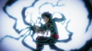 Blackwhip explodes out of Izuku Midoriya (Anime)