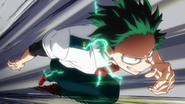 Izuku charges straight at Sir Nighteye.