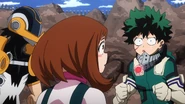 Izuku asks Hanta and Ochaco if they are real