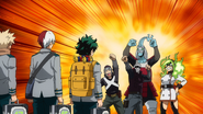 Shoto, Izuku and Katsuki meet Flaming Sidekickers.