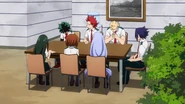 Izuku and Mirio explain the situation to their classmates
