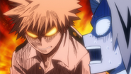 Katsuki Bakugo threatens Denki Kaminari
