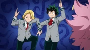 Mina teaches Deku and Yuga to dance
