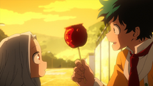 Izuku gives Eri a sweet apple