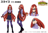 Slice's colored character design for the anime.