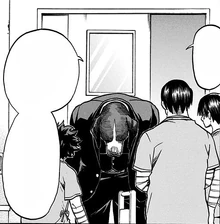 The Police Chief thanks Tenya, Shoto, and Izuku for their heroic actions.