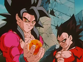 Goku amb Bola de Drac i Vegeta