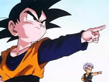 Goten i Trunks a punt per lluitar