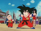 En Goku i en Krilin estrenen uniformes