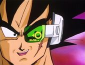 En Bardock utilitzant el seu rastrejador