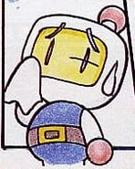 Bomberman as seen in the Club Nintendo comic, Warios Weihnachtsmärchen