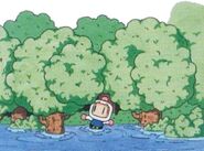 Jungle trap artwork from the Super Bomberman 3 manual