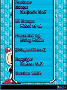 Credits in Bomberman Pinball