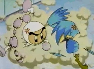 Kazemaru and White Bomber Fighting